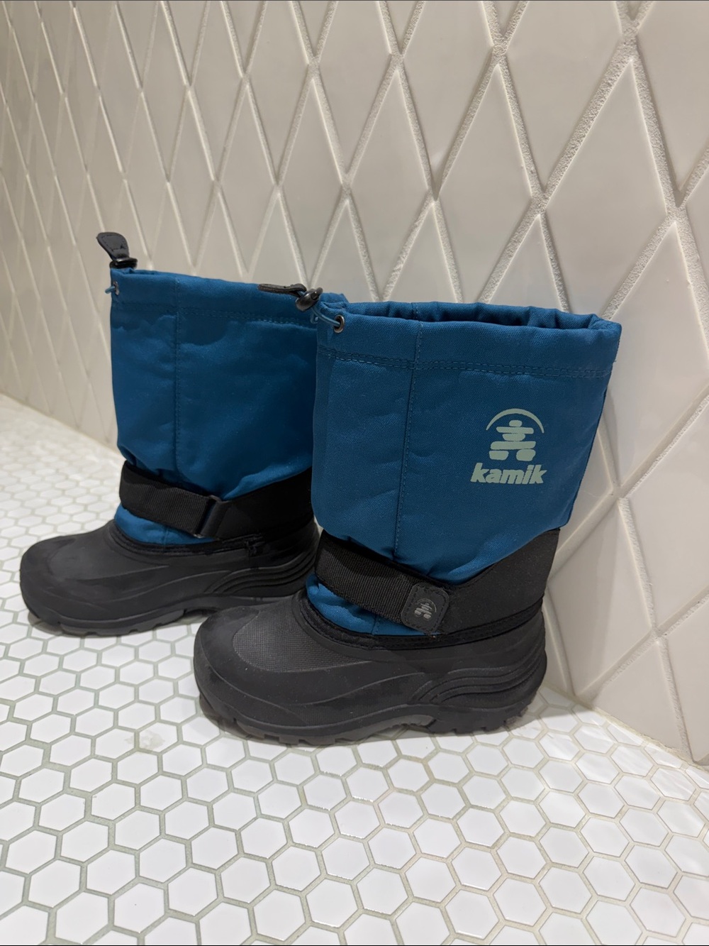 Kamik Blue and Black Kids Winter Boots